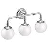 Moen Colinet Chrome three globe bath light