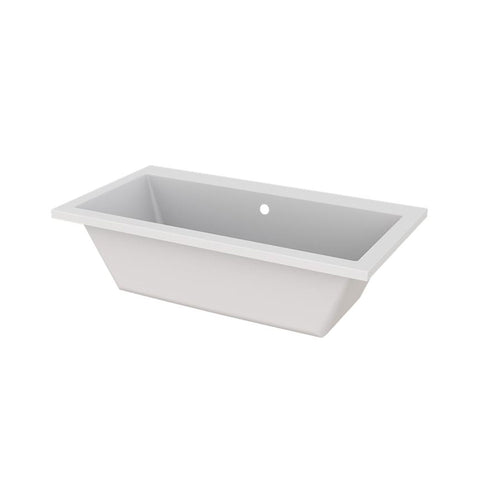 Zitta Bathtub, drop-in without tiling flange, 59 1/2", in glossy white