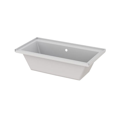 Zitta Bathtub, drop-in with tiling flange, 59 1/2", in glossy white