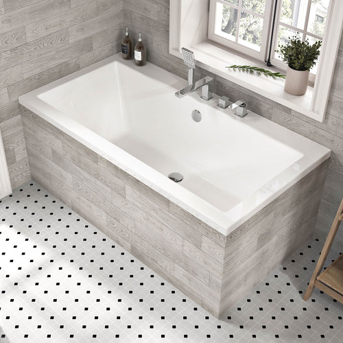 Zitta Bathtub, drop-in without tiling flange, 59 1/2", in glossy white