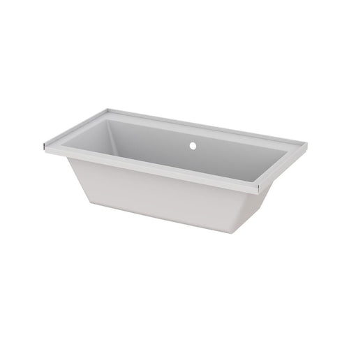 Zitta Bathtub, drop-in with tiling flange, 66", in glossy white