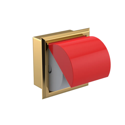 Rubinet RECESSED TOILET PAPER HOLDER Gold
