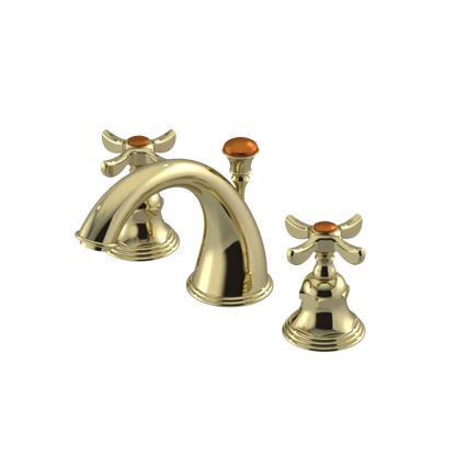 Rubinet Widespread Lav. Set. (less drain) Gold