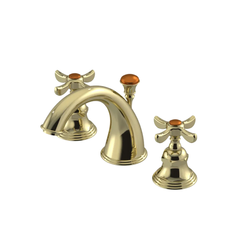 Rubinet Widespread Lav. Set. (less drain) Gold