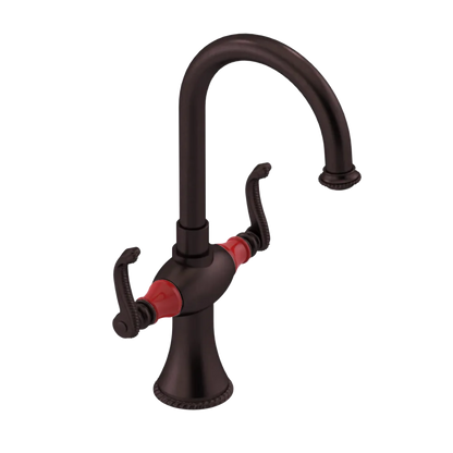 Rubinet Single Hole Dual Handle Lav. Set. (less drain) Oil Rubbed Bronze