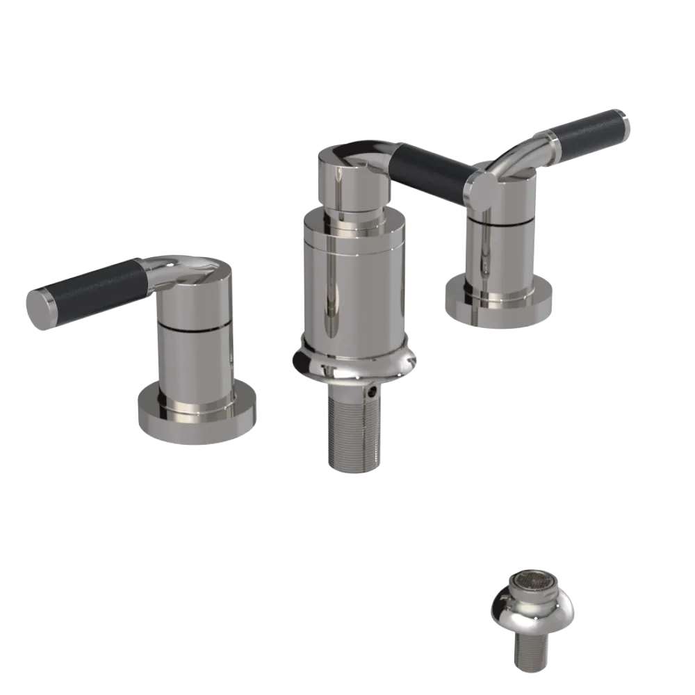Rubinet Bidet Fitting with Spray, Diverter, and Vacuum Breaker (less drain) Polished Nickel