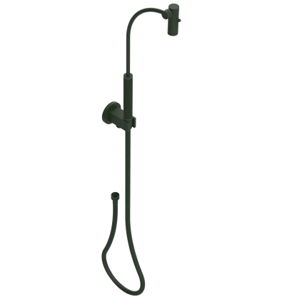 Rubinet Hand Held Shower Bidet with Extended Reach & Dual Function Spray Including Wall Bracket with Supply & Hose (Round) Green Envy