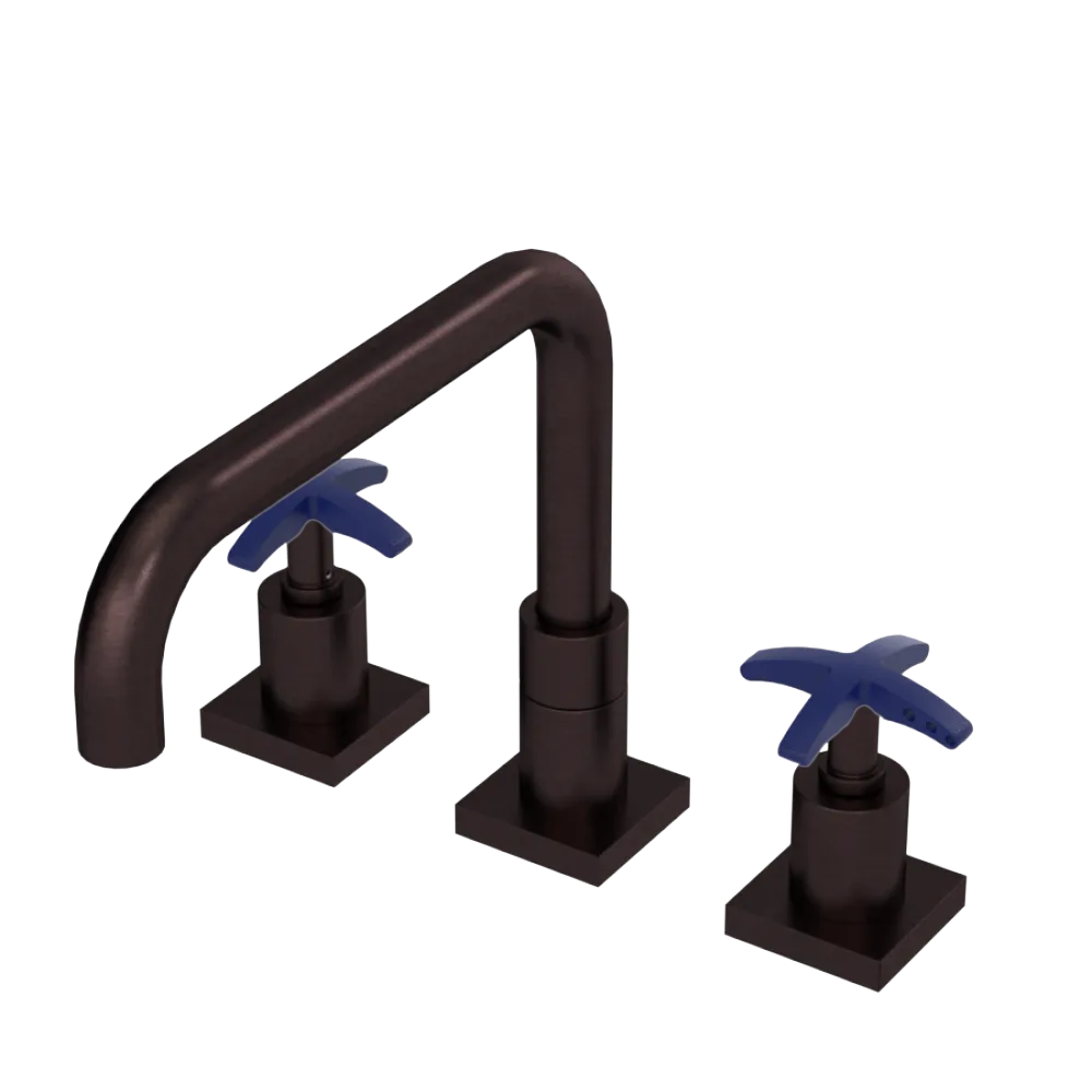 Rubinet Widespread Kitchen Set with Genesis Spout Oil Rubbed Bronze