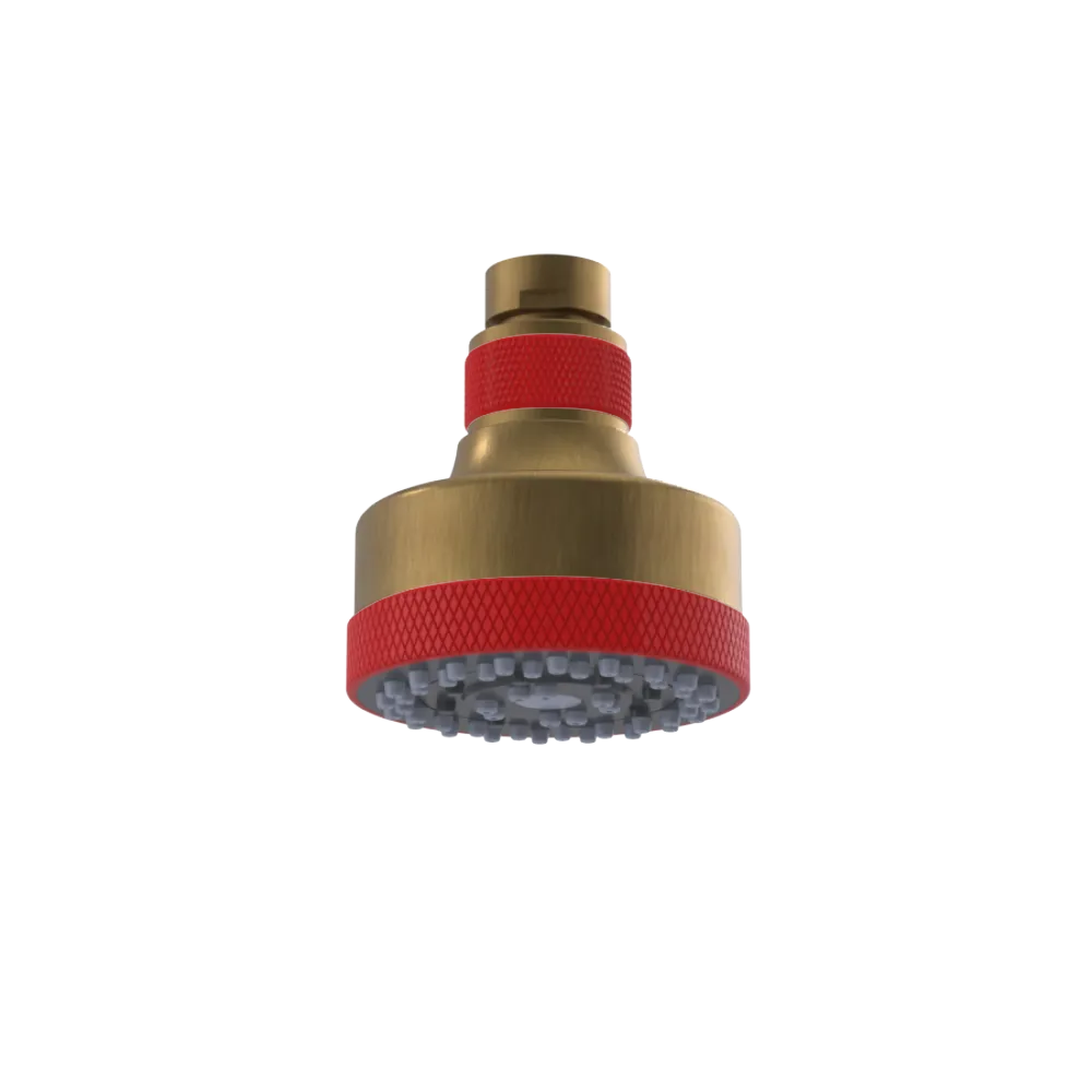 Rubinet 3 FUNCTION SHOWER HEAD Antique Brass Matt