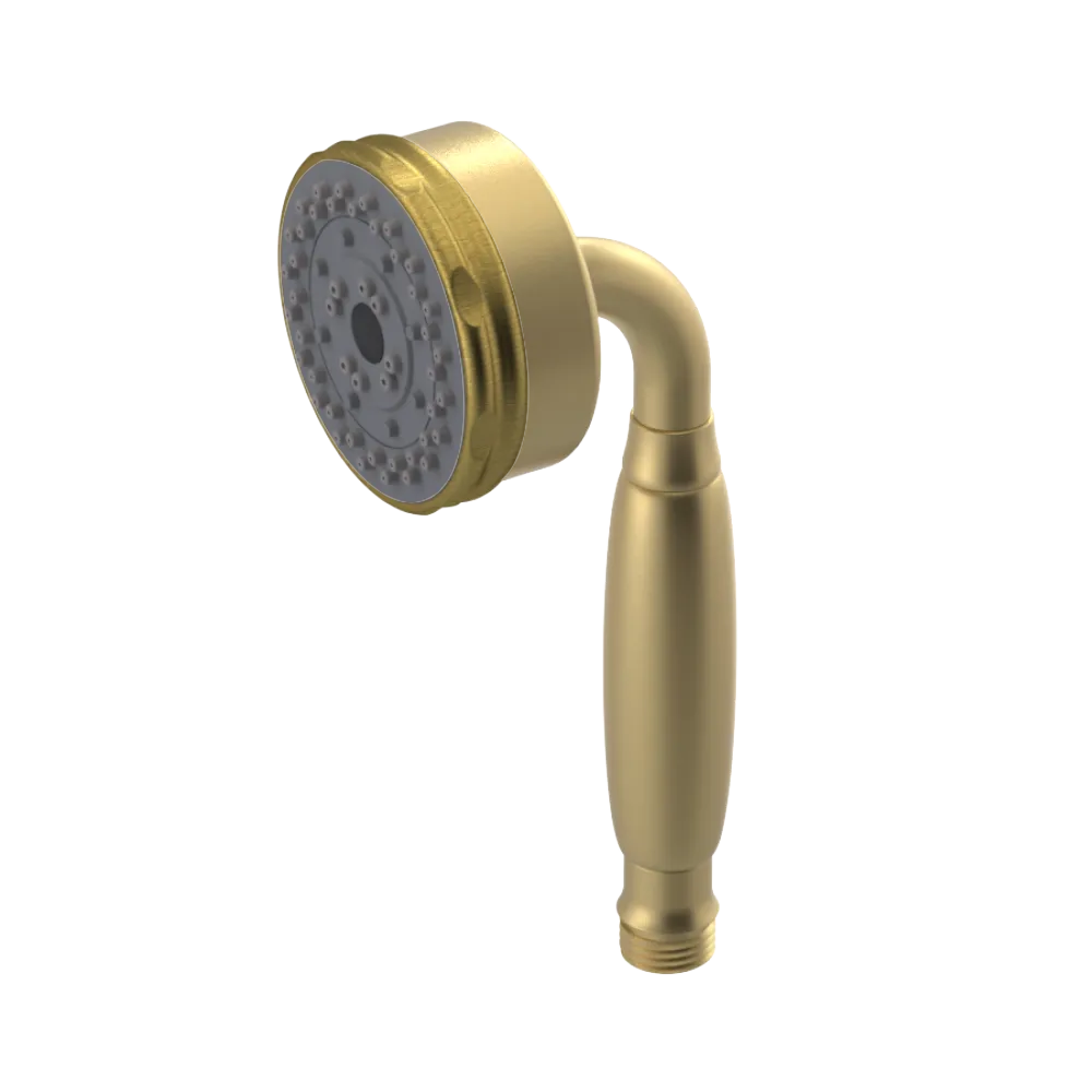 Rubinet 3 Function Hand Held Shower Only Satin Brass