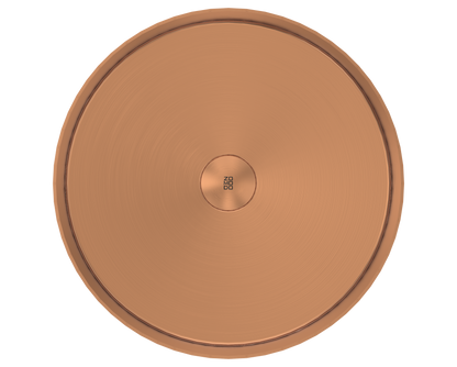 Zomodo 16" Round Vessel Sink - Rio Bronze