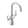 Rubinet Single Hole Dual Handle Lav. Set. (less drain) Satin Chrome
