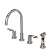 Rubinet Widespread Kitchen Set with Hand Spray Polished Nickel
