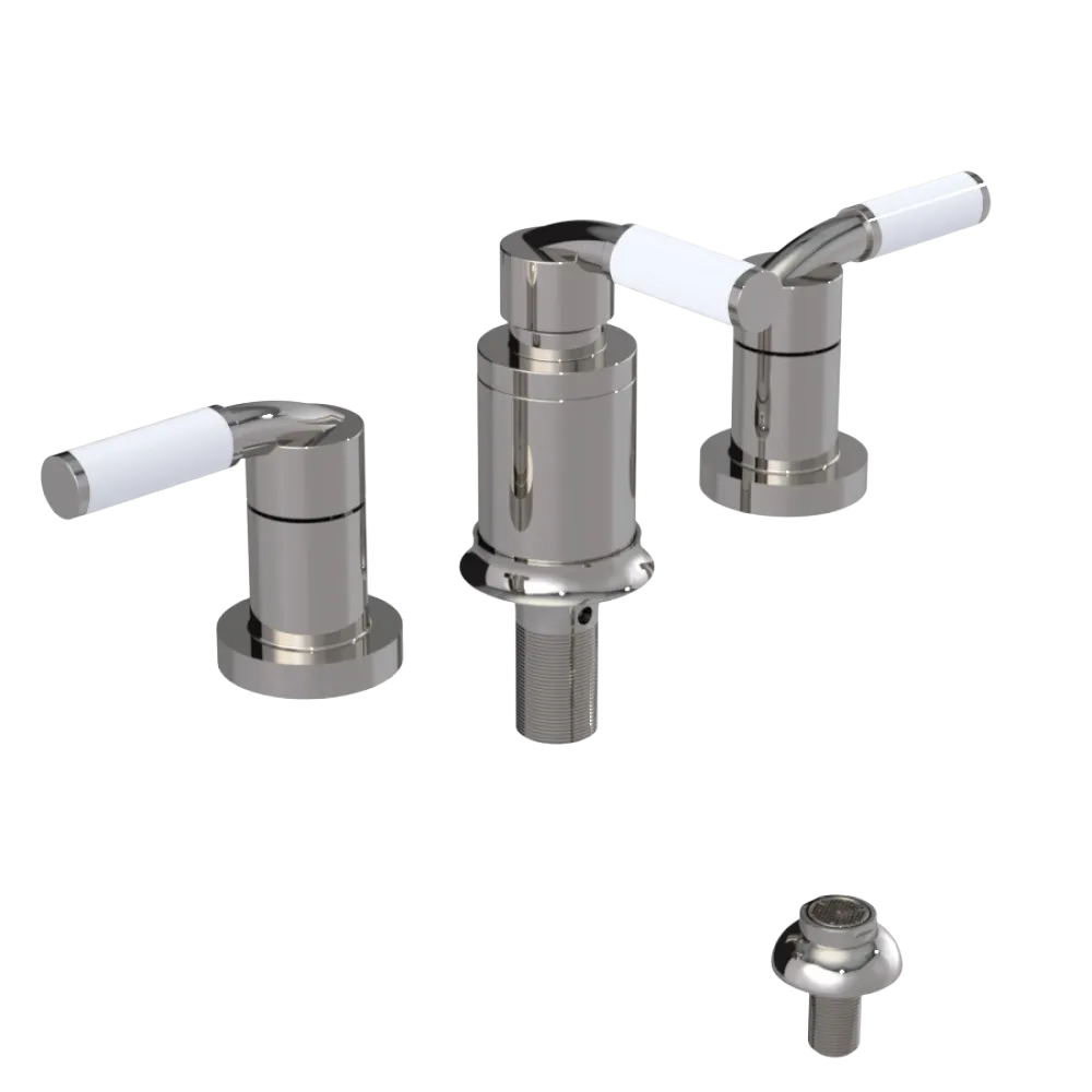 Rubinet Bidet Fitting with Spray, Diverter, and Vacuum Breaker (less drain) Polished Nickel