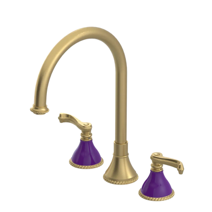 Rubinet Widespread Kitchen Set Satin Gold