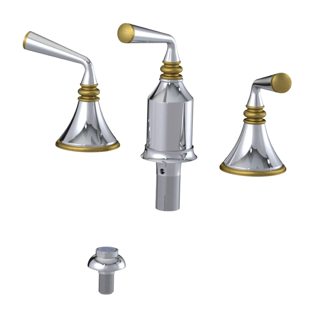 Rubinet Bidet Fitting with Spray, Diverter, and Vacum Breaker (Less Drain) Chrome