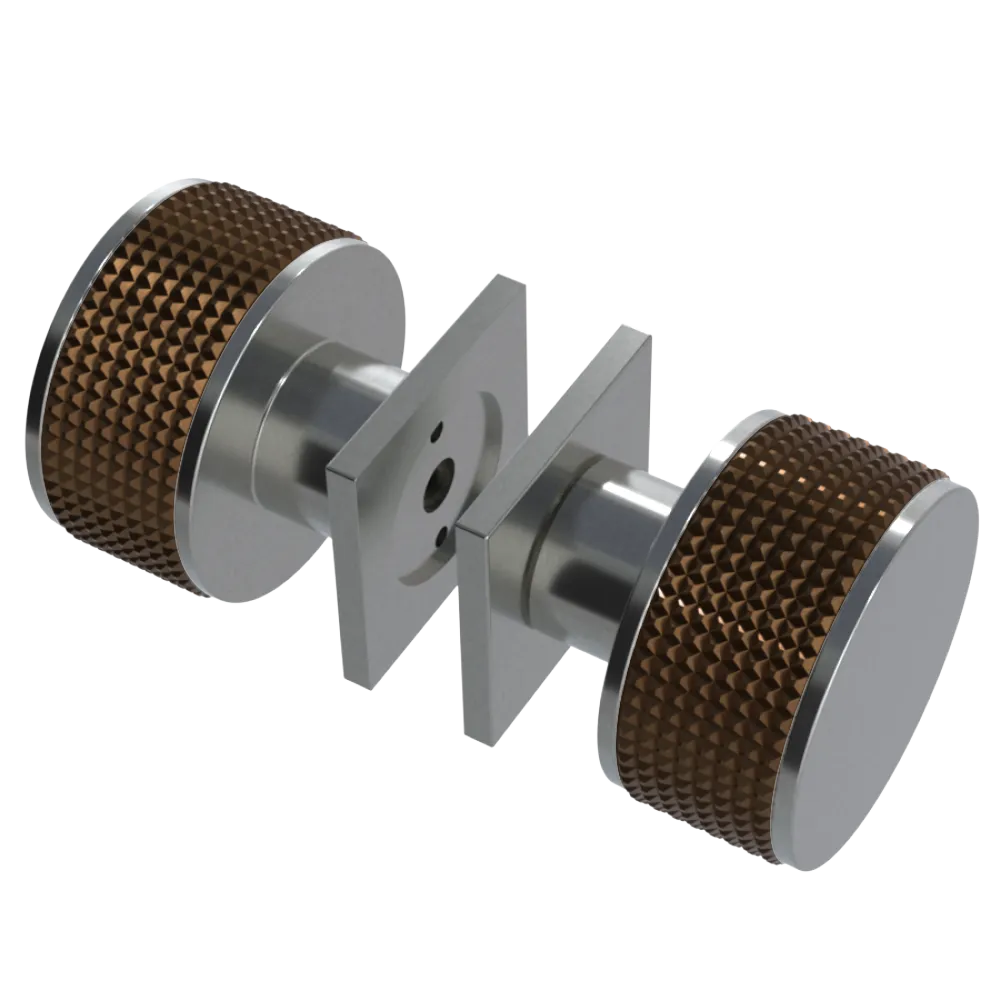Rubinet Shower Door Knob (set) Satin Nickel