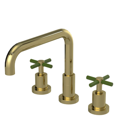 Rubinet Widespread Kitchen Set Natural Brass