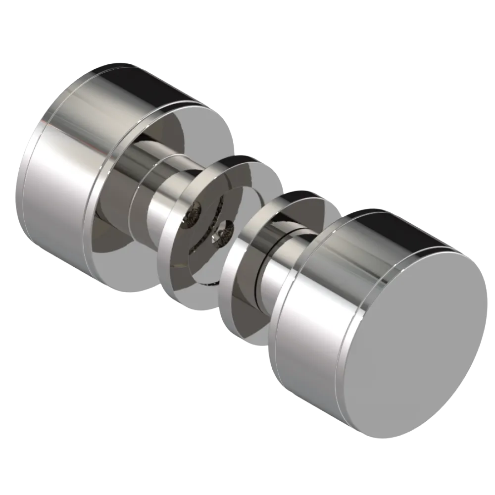 Rubinet Shower Door Knob (set) Polished Nickel