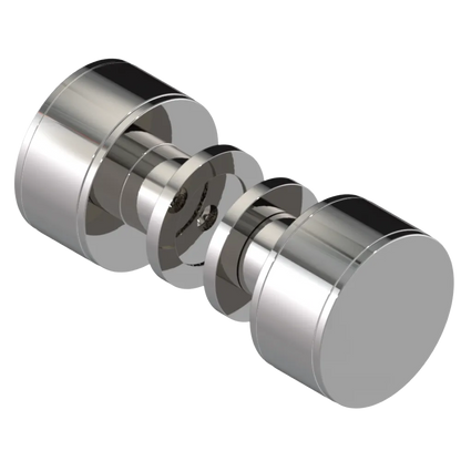 Rubinet Shower Door Knob (set) Polished Nickel