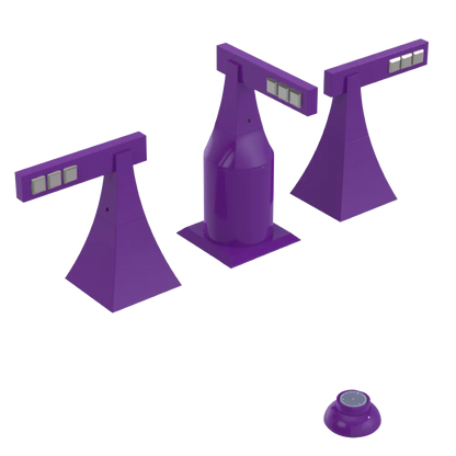 Rubinet Bidet Fitting with Spray, Diverter, and Vacum Breaker (Less Drain) Purple Haze