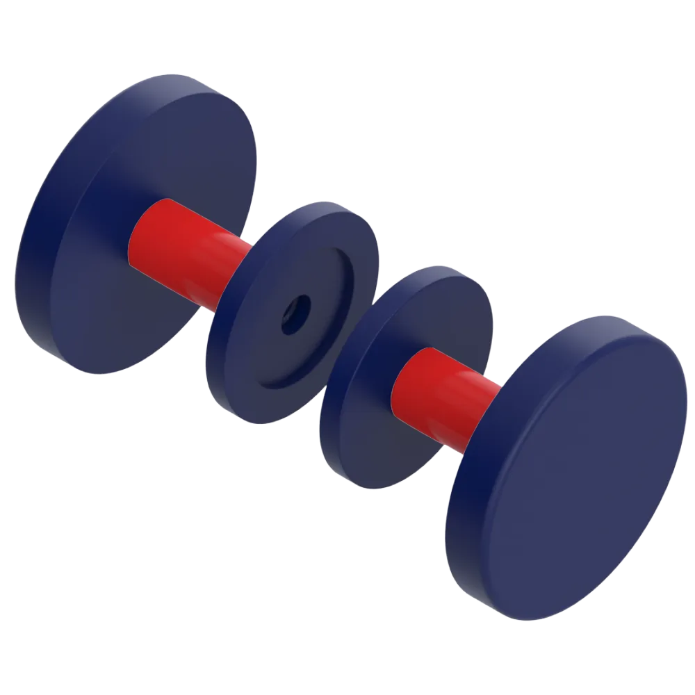 Rubinet Shower Door Knob (set) Midnight Blue