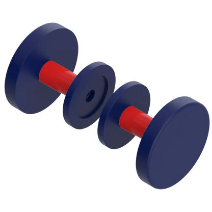 Rubinet Shower Door Knob (set) Midnight Blue