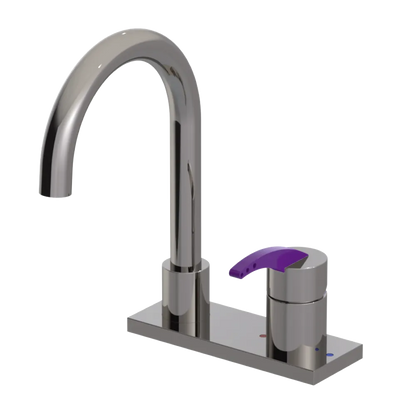 Rubinet 4" Centre Single Control Lav. Set. (less drain) Polished Nickel