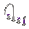 Rubinet Widespread Kitchen Set with Hand Spray Polished Nickel