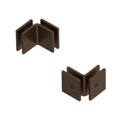 Rubinet 90 Glass to Glass Open Face Tuscan Brass