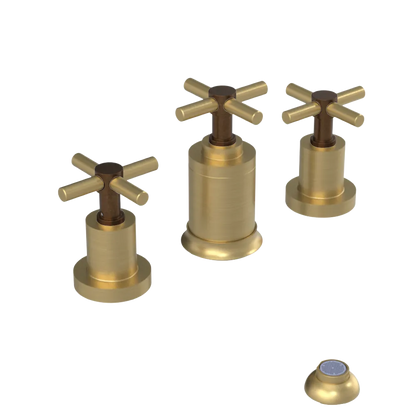 Rubinet Bidet Fitting with Spray, Diverter, and Vacuum Breaker (less drain) Satin Brass