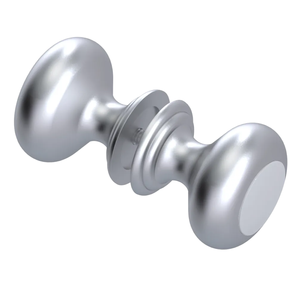 Rubinet Shower Door Knob (set) Satin Chrome