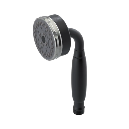 Rubinet 3 Function Hand Held Shower Only Matt Black