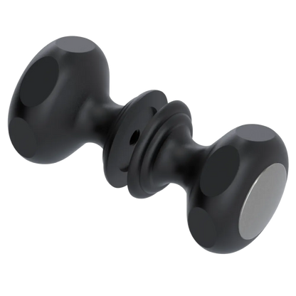 Rubinet Shower Door Knob (set) Matt Black