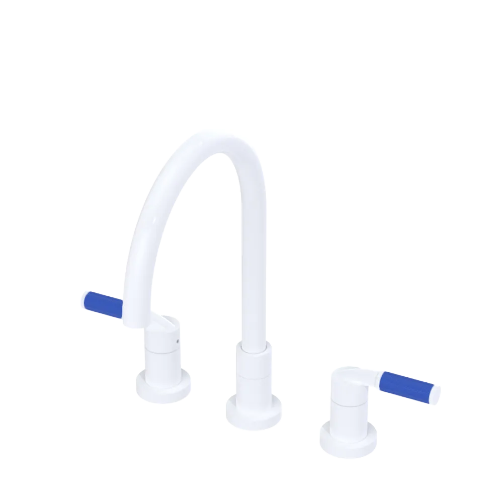 Rubinet Widespread Kitchen Set White