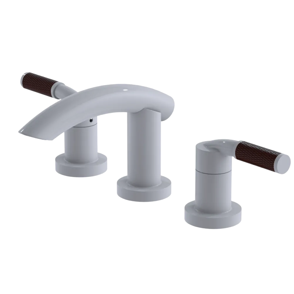 Rubinet Widespread Lav. Set. (less drain) White