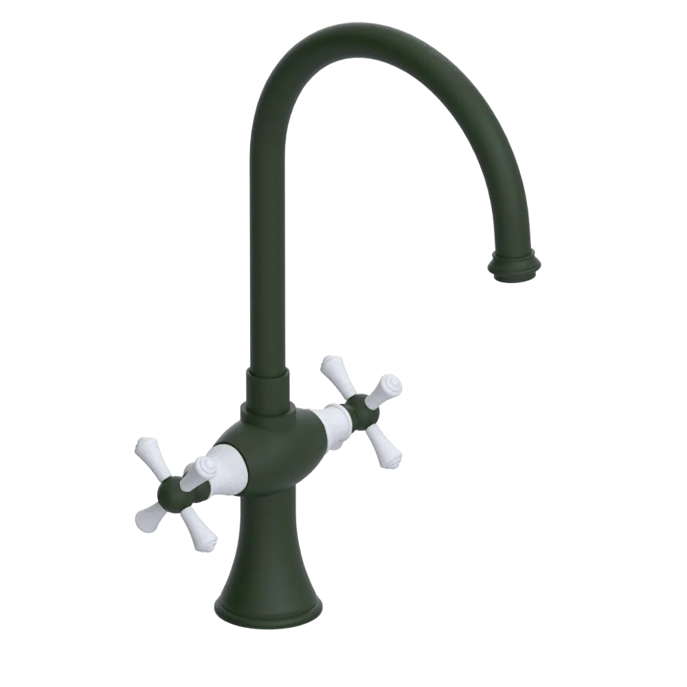 Rubinet Two Handle Single Hole Kitchen Set Green Envy