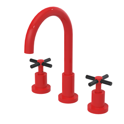 Rubinet Widespread Kitchen Set with LaSalle Spout Red