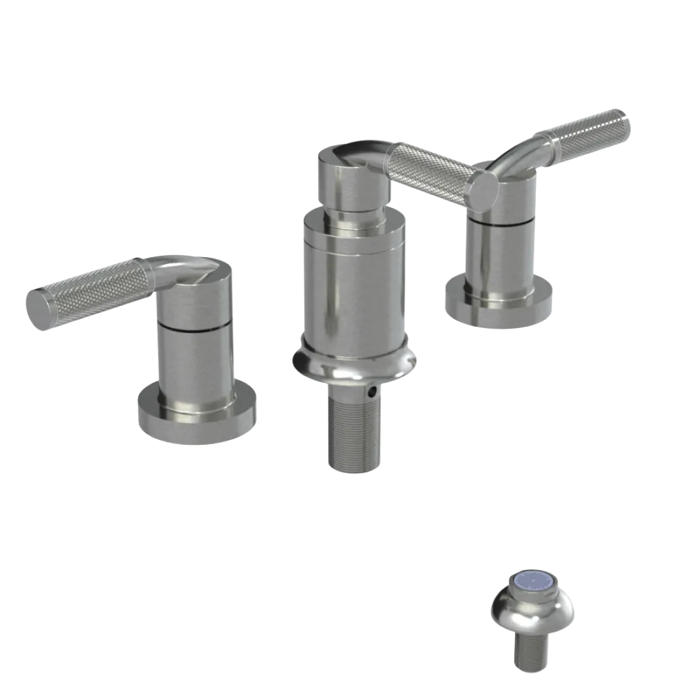 Rubinet Bidet Fitting with Spray, Diverter, and Vacum Breaker (Less Drain) Satin Nickel