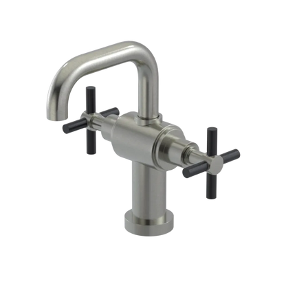 Rubinet Single Hole Dual Handle Lav. Set. (less drain) Satin Nickel