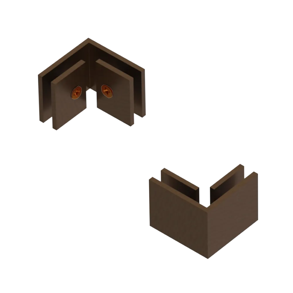 Rubinet 90 Glass to Glass Tuscan Brass