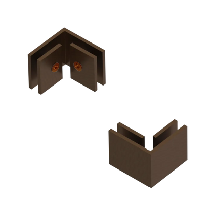 Rubinet 90 Glass to Glass Tuscan Brass