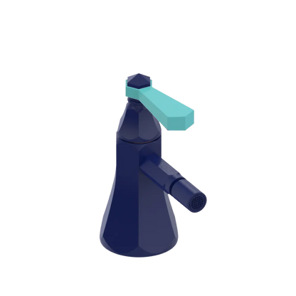 Rubinet Single Control Bidet Fitting (less drain) Midnight Blue
