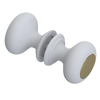 Rubinet Shower Door Knob (set) Matt White
