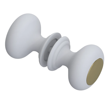 Rubinet Shower Door Knob (set) Matt White