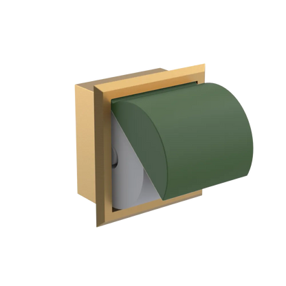 Rubinet RECESSED TOILET PAPER HOLDER Satin Gold