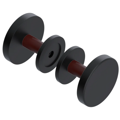 Rubinet Shower Door Knob (set) Matt Black