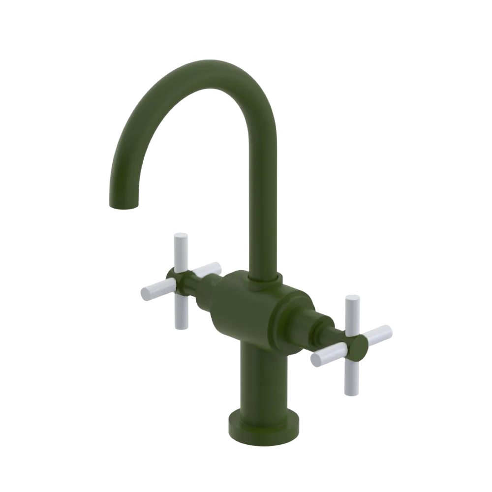 Rubinet Single Hole Dual Handle Lav. Set with LaSalle Spout (less drain) Green Envy