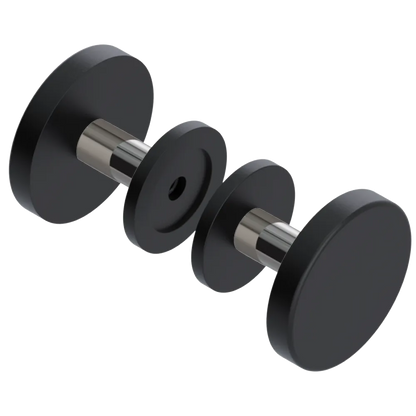 Rubinet Shower Door Knob (set) Matt Black