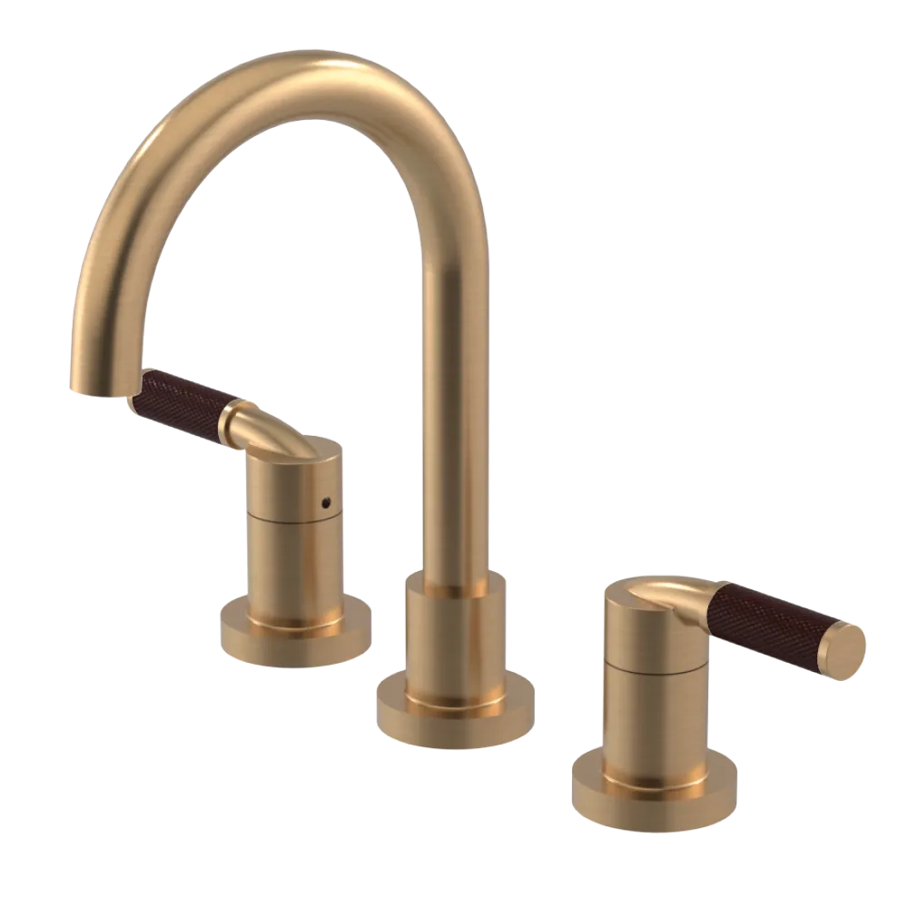 Rubinet Widespread Lav. Set. (less drain) Satin Gold